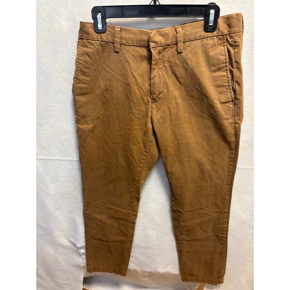 Banana Republic Emerson Chino Tan Khaki Pants Mens 30x 32 Cotton Straight Fit